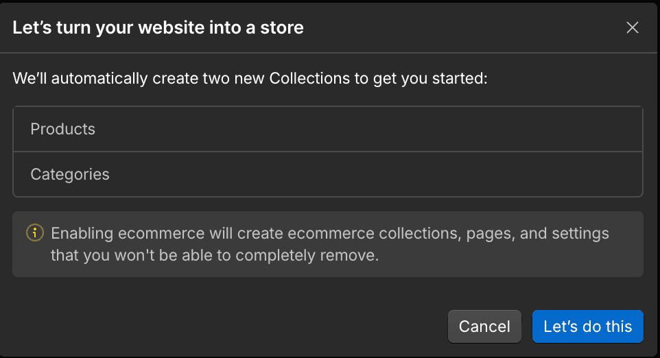 Webflow store
